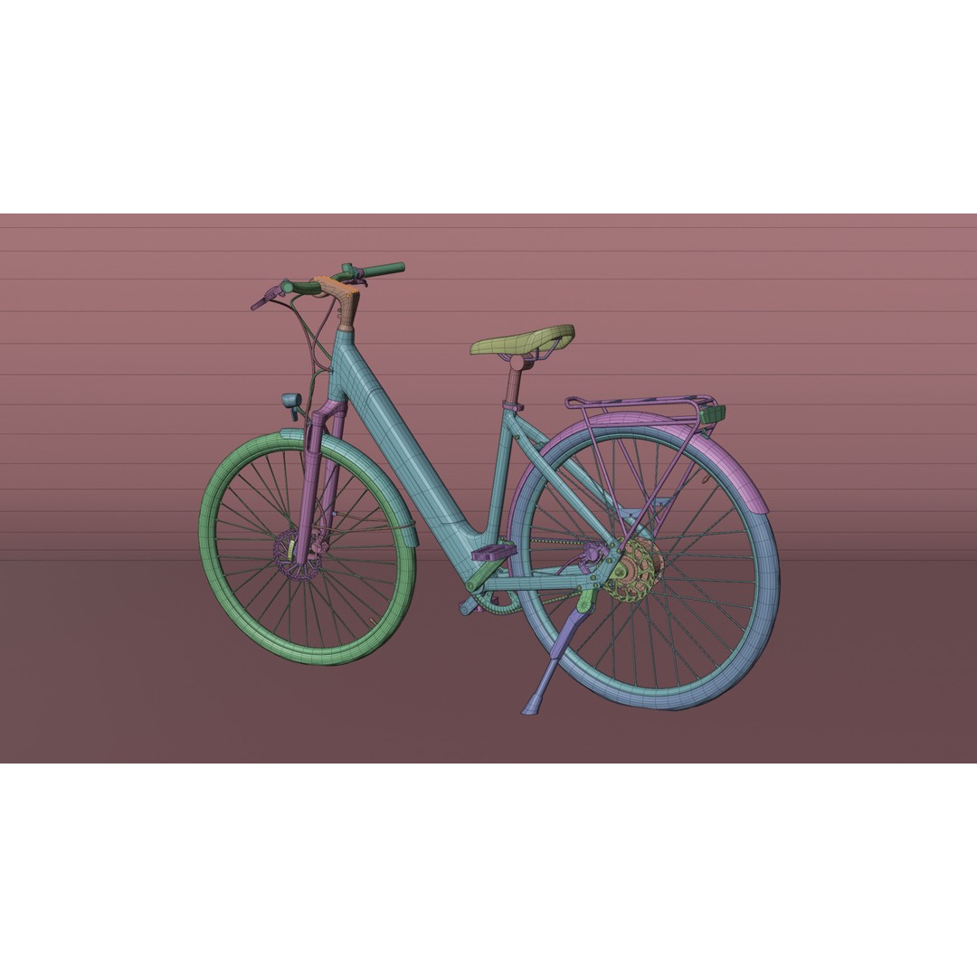 CGO800S 3D Model – Electric Bicycle, PBR Textures, Blender - View 8