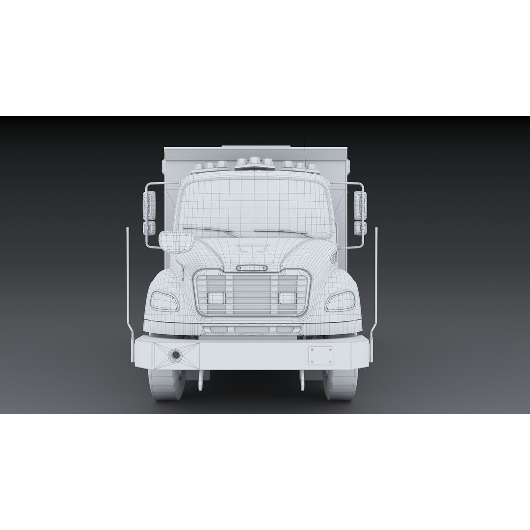 FDNY Fire Truck 3D Model – Low Poly Game Asset, FBX, PBR Textures - View 46