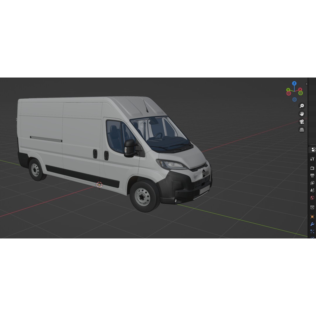 Citroen JUMPER L3H2 3D Model – Detailed Interior, Game-Ready, FBX