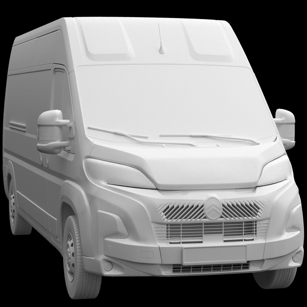 Citroen JUMPER L3H2 3D Model – Detailed Interior, Game-Ready, FBX - View 14