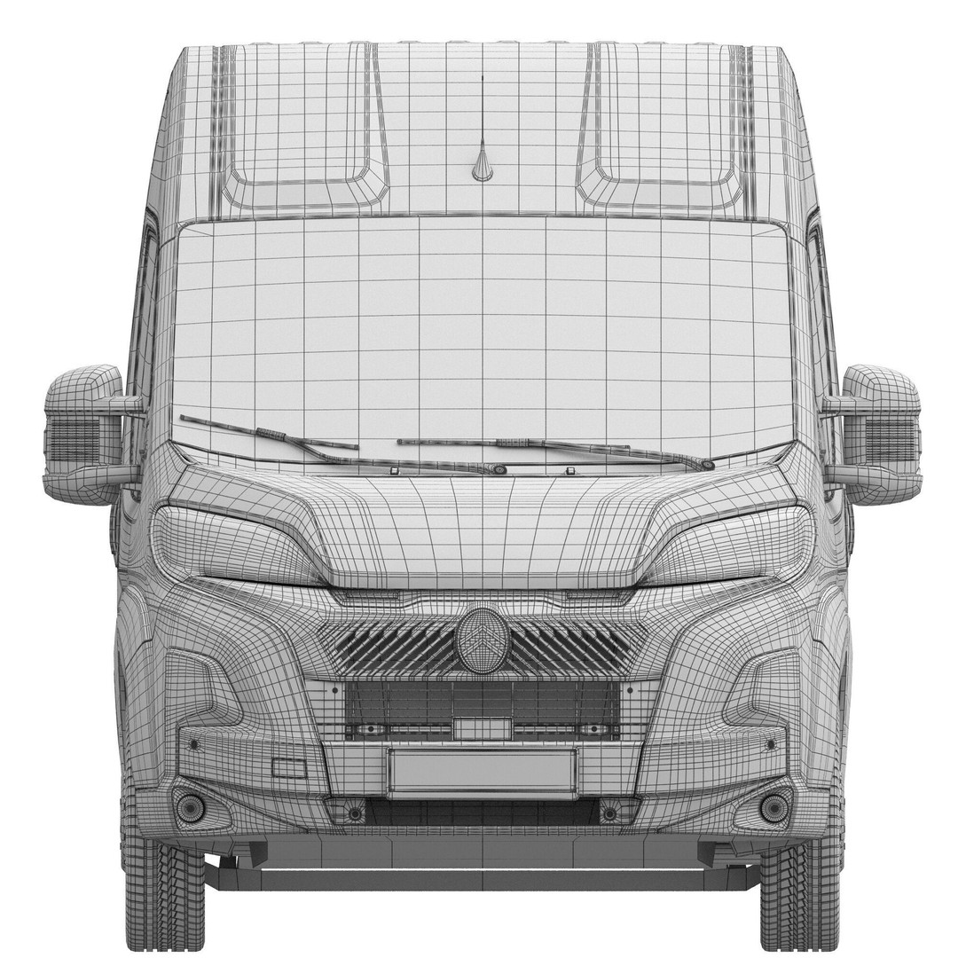 Citroen JUMPER L3H2 3D Model – Detailed Interior, Game-Ready, FBX - View 18