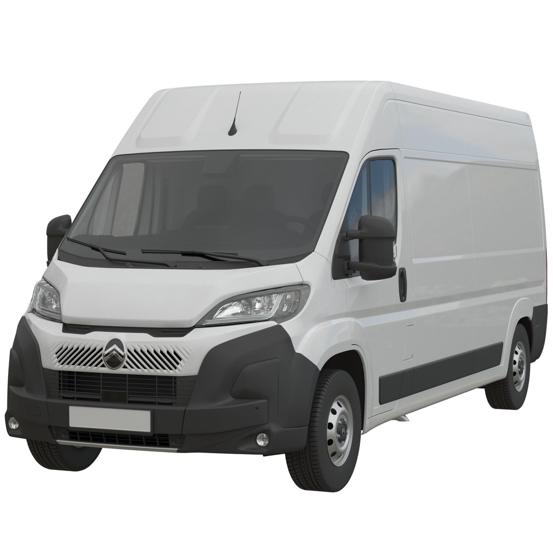 Citroen JUMPER L3H2 3D Model – Detailed Interior, Game-Ready, FBX - View 3