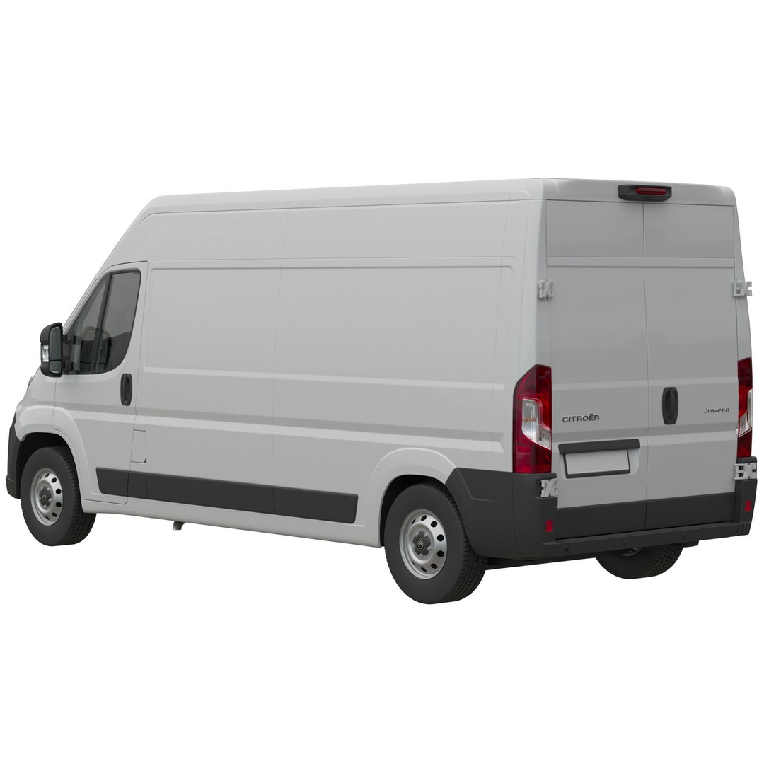 Citroen JUMPER L3H2 3D Model – Detailed Interior, Game-Ready, FBX - View 4