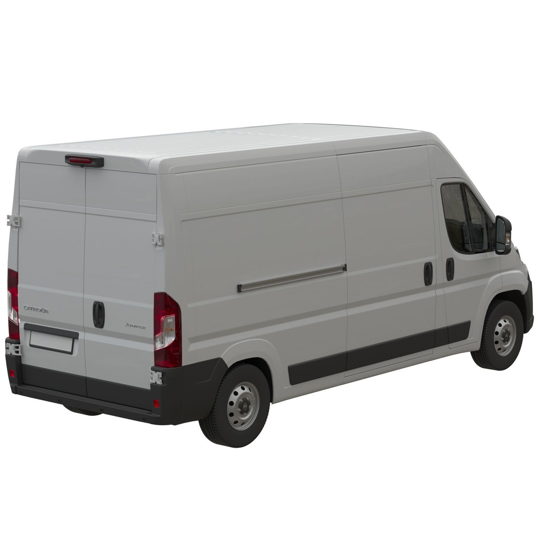 Citroen JUMPER L3H2 3D Model – Detailed Interior, Game-Ready, FBX - View 6