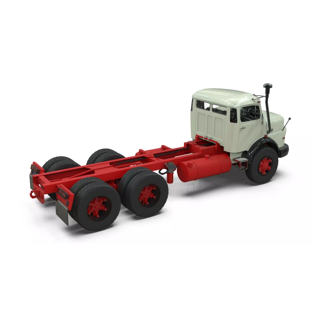 Mercedes-Benz 2624 Chassis Cab Truck 3D Model – Midpoly Game Asset, Blender - View 15