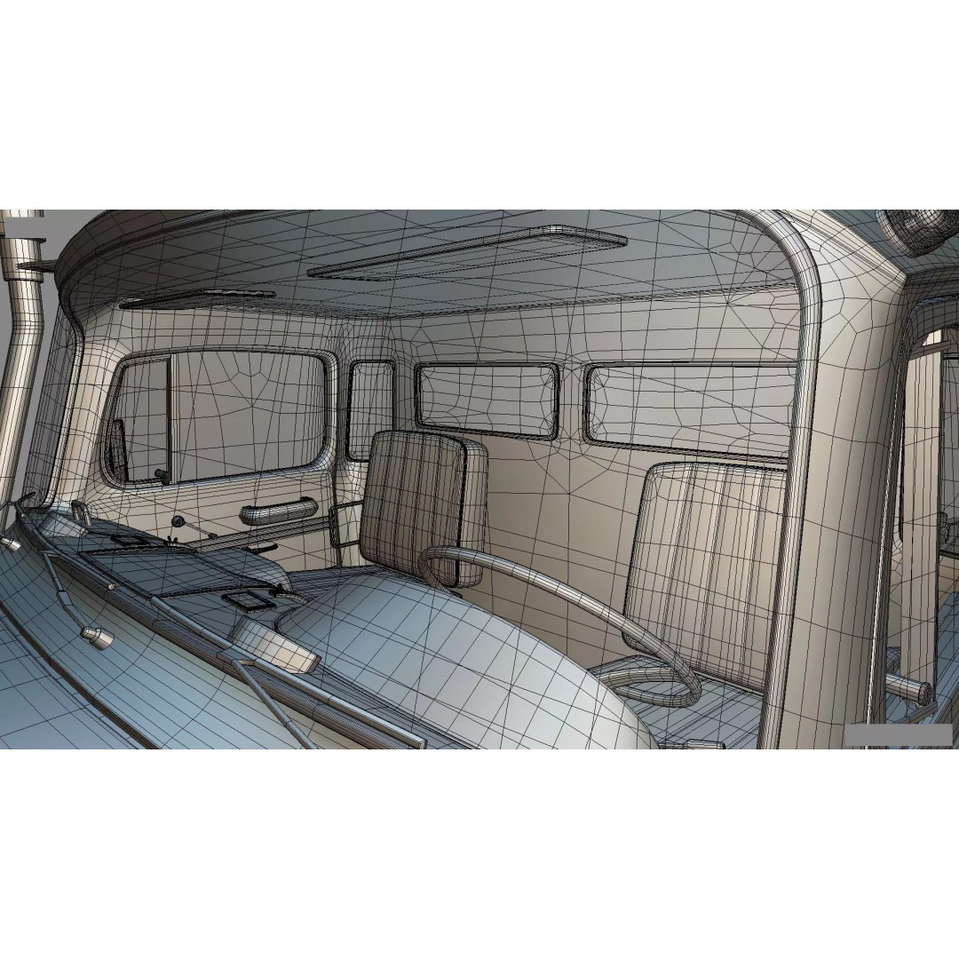 Mercedes-Benz 2624 Chassis Cab Truck 3D Model – Midpoly Game Asset, Blender - View 20
