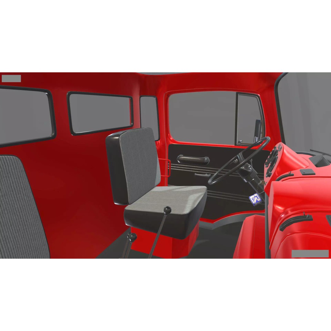 Mercedes-Benz 2624 Chassis Cab Truck 3D Model – Midpoly Game Asset, Blender - View 34