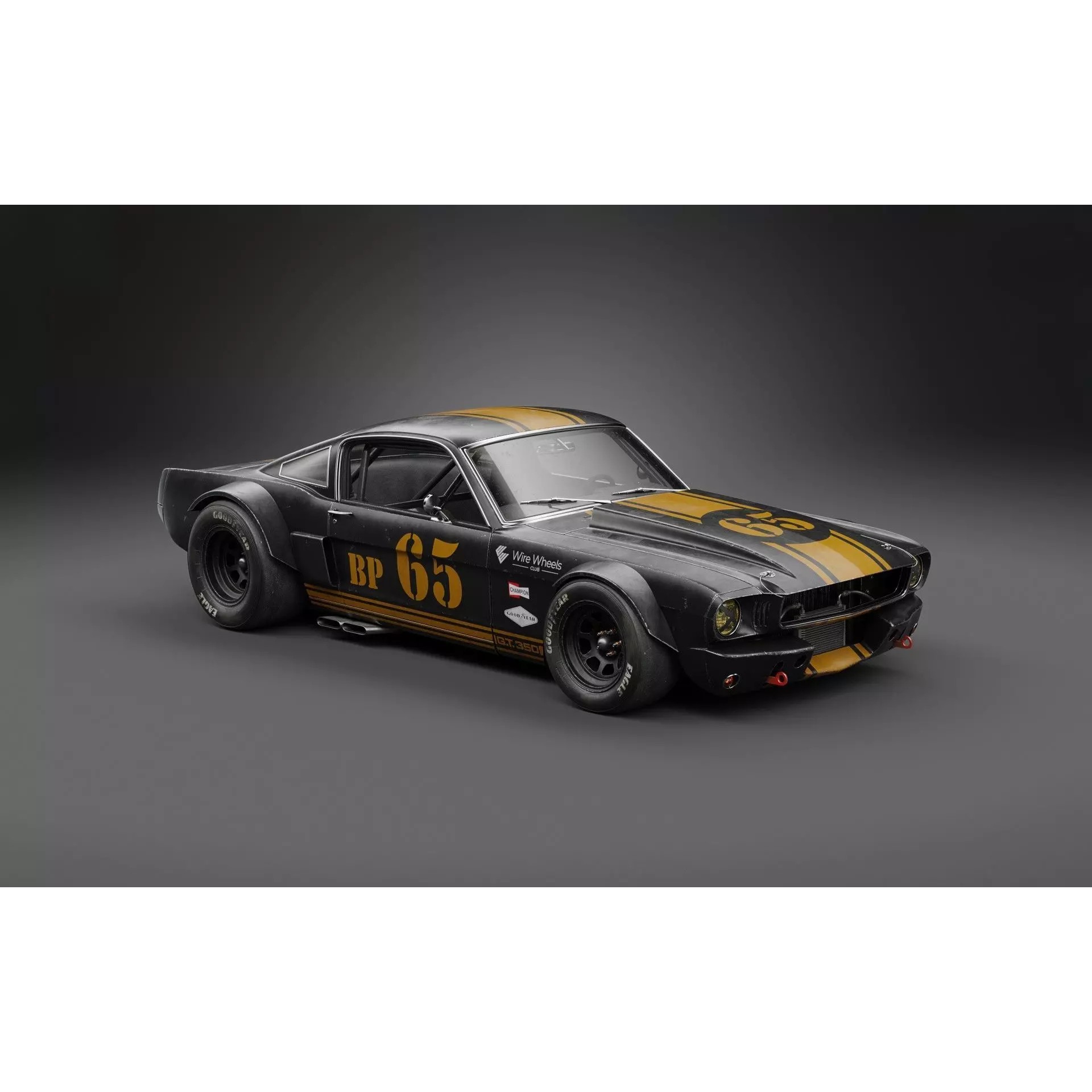 1965 Mustang RK2 - High-Poly Game-Ready 3D Model - View 4