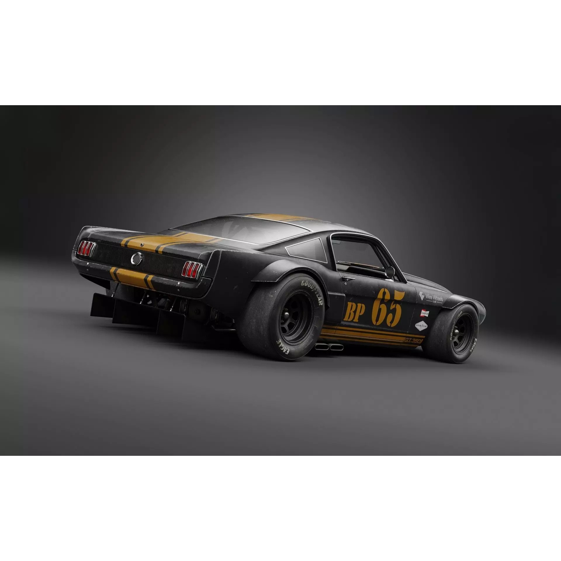 1965 Mustang RK2 - High-Poly Game-Ready 3D Model - View 5