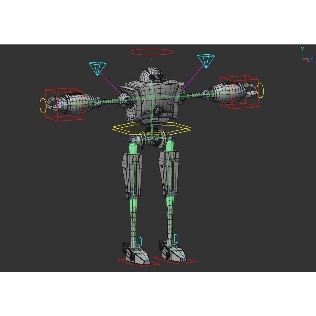 Cartoon Robot - Low-Poly Game-Ready 3D Model