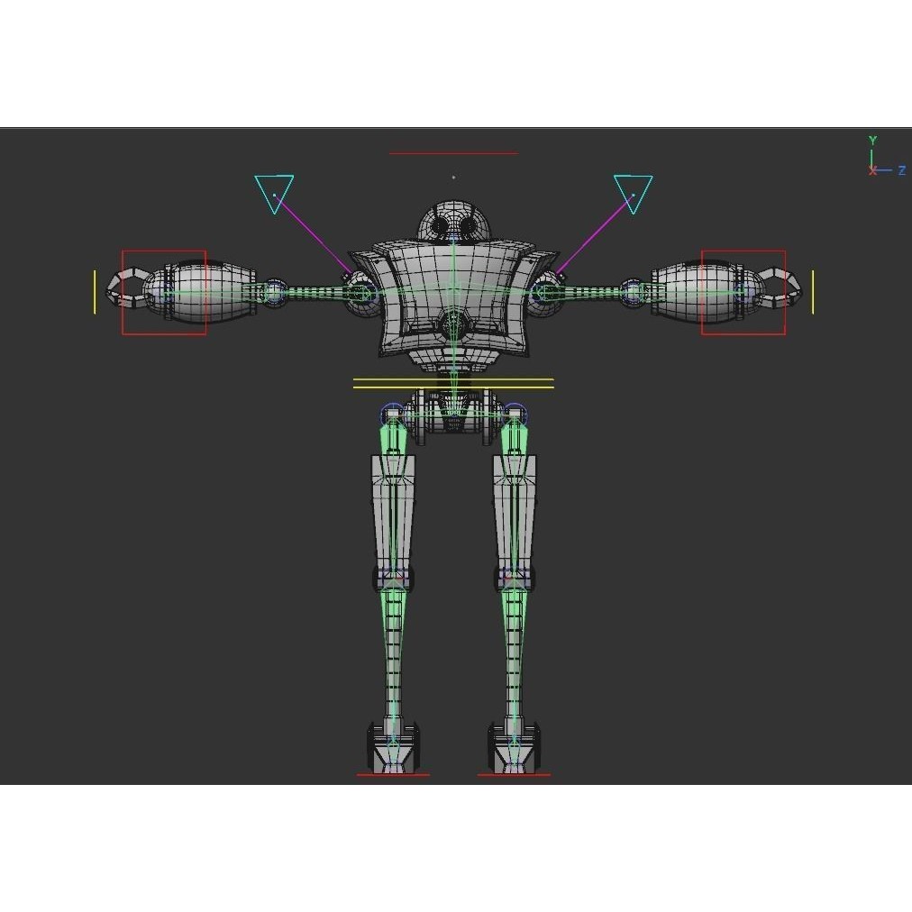 Cartoon Robot - Low-Poly Game-Ready 3D Model - View 16