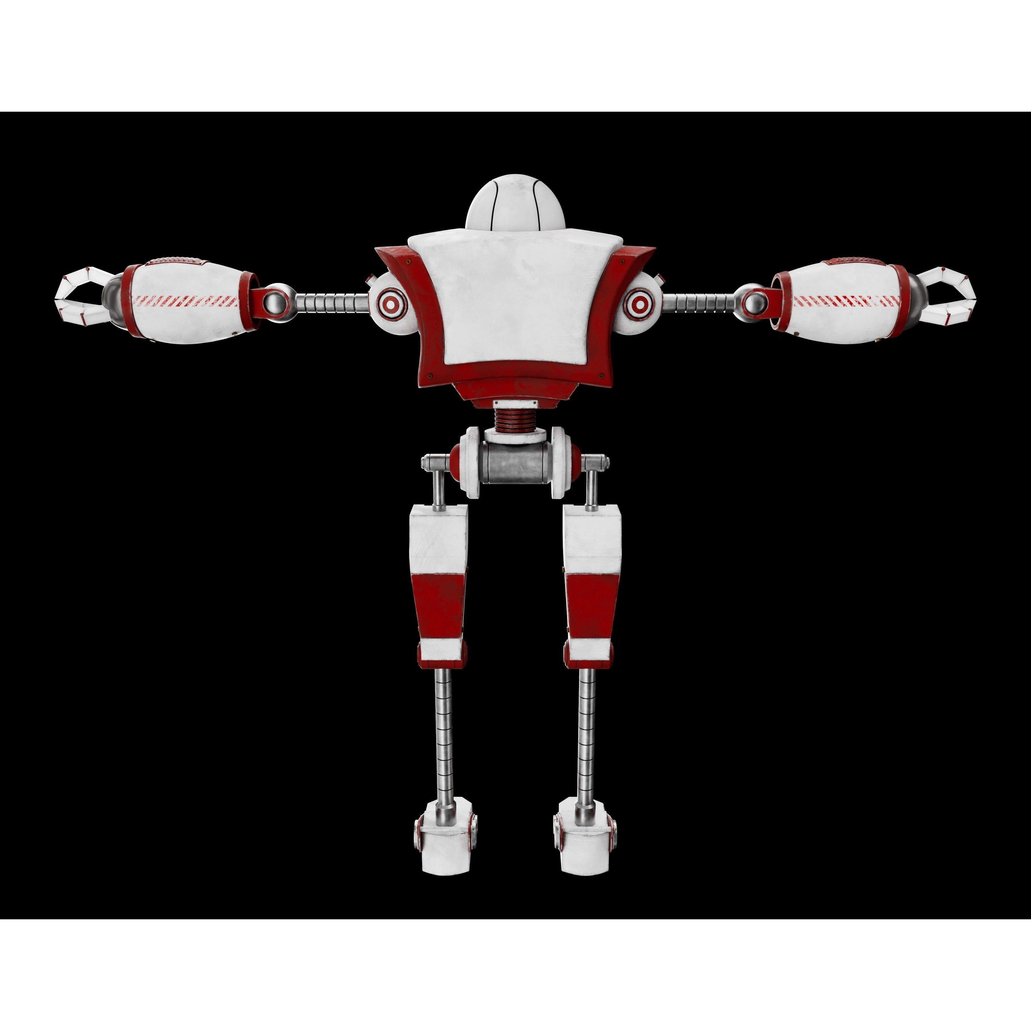 Cartoon Robot - Low-Poly Game-Ready 3D Model - View 7