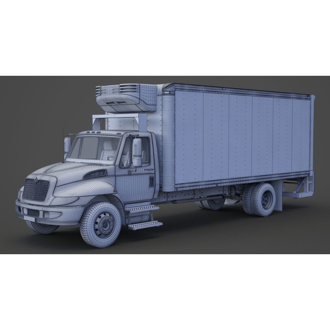 International DuraStar 2002 3D Model – Detailed Truck Asset, FBX, OBJ - View 21