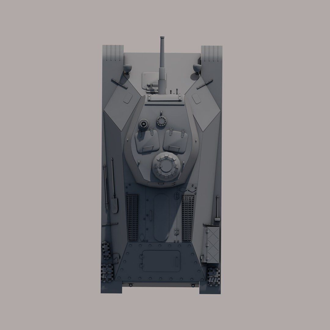 T-50 Soviet Light Tank 3D Model – Low Poly Game Asset, FBX - View 12