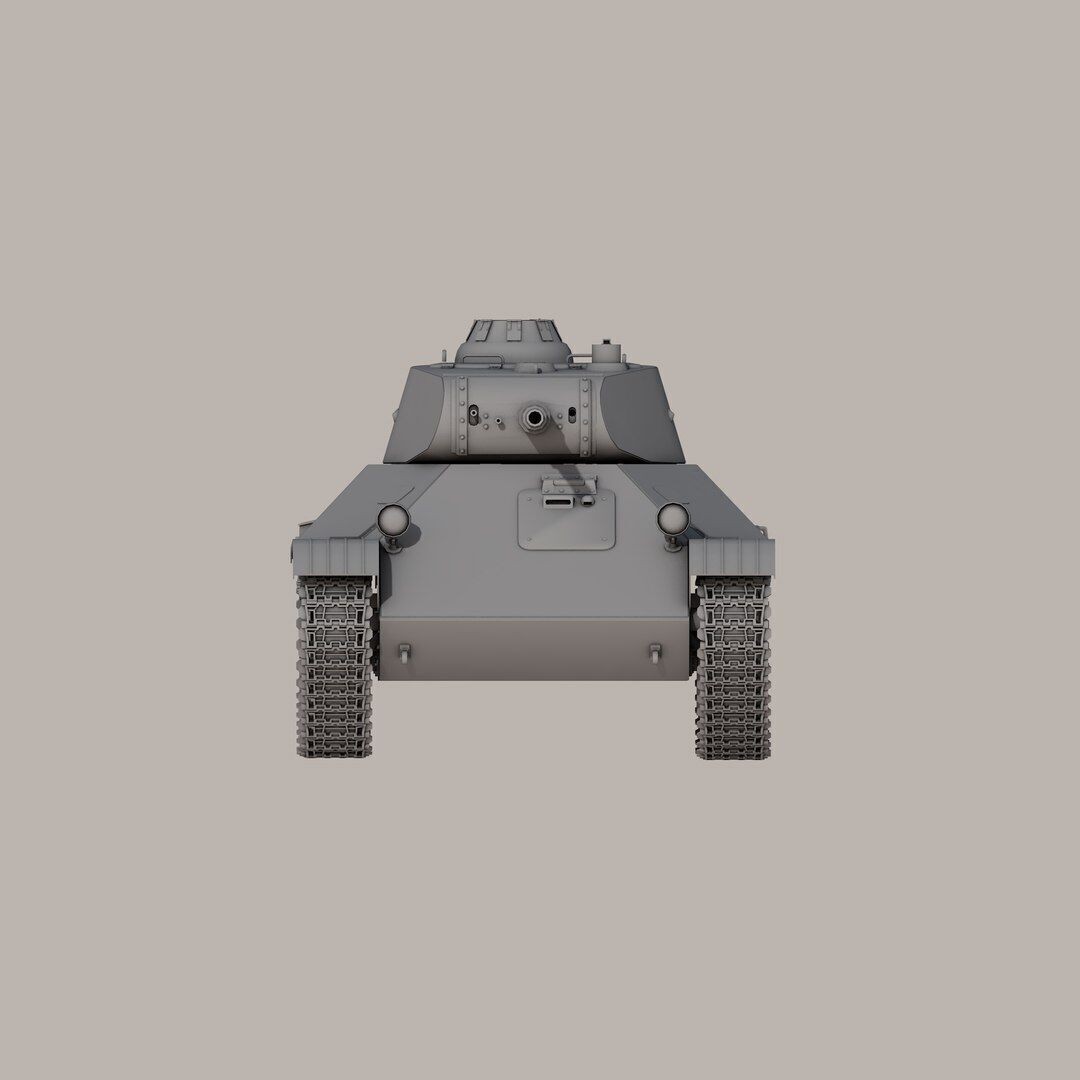 T-50 Soviet Light Tank 3D Model – Low Poly Game Asset, FBX - View 14