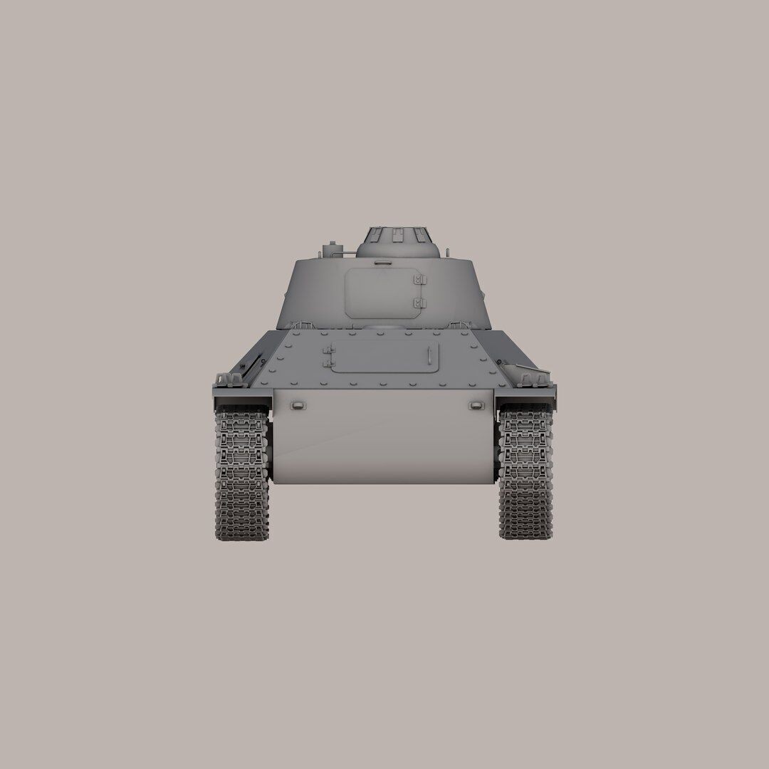 T-50 Soviet Light Tank 3D Model – Low Poly Game Asset, FBX - View 15