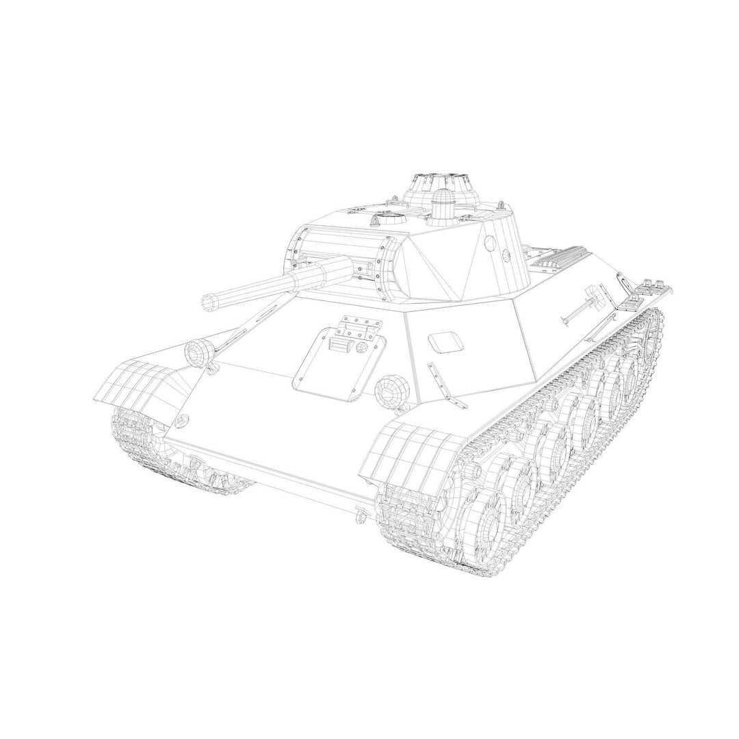T-50 Soviet Light Tank 3D Model – Low Poly Game Asset, FBX - View 16