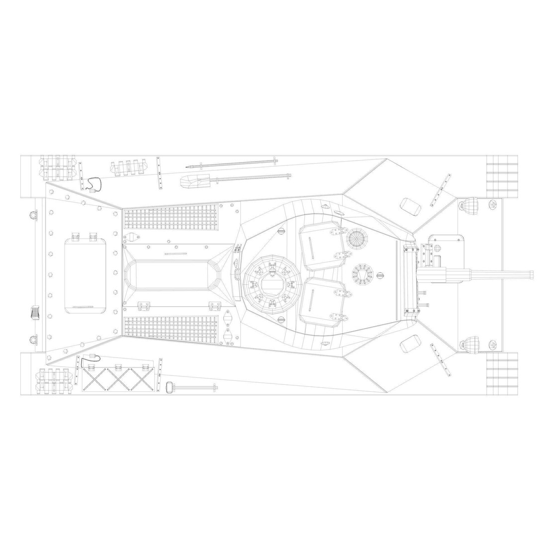 T-50 Soviet Light Tank 3D Model – Low Poly Game Asset, FBX - View 22