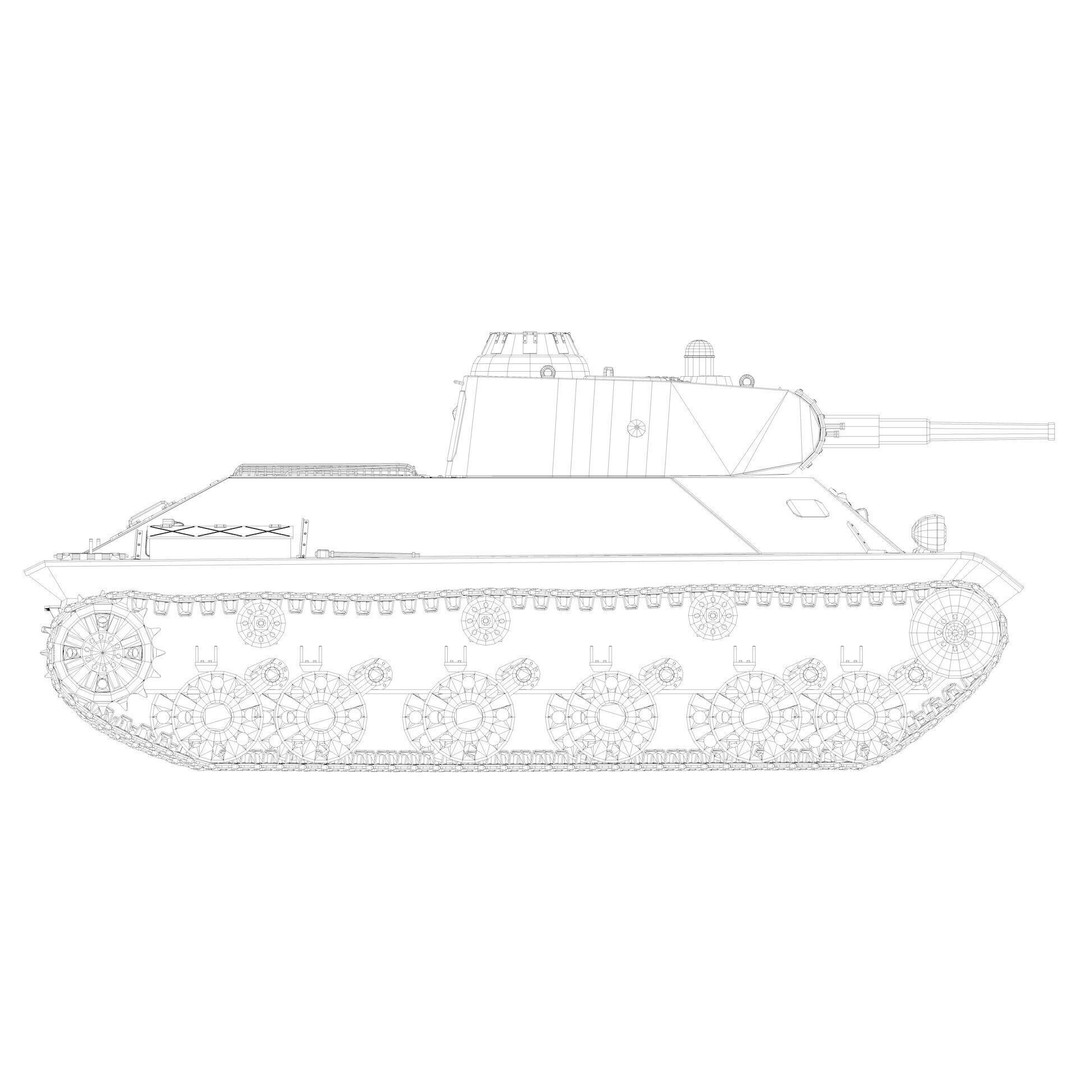 T-50 Soviet Light Tank 3D Model – Low Poly Game Asset, FBX - View 23