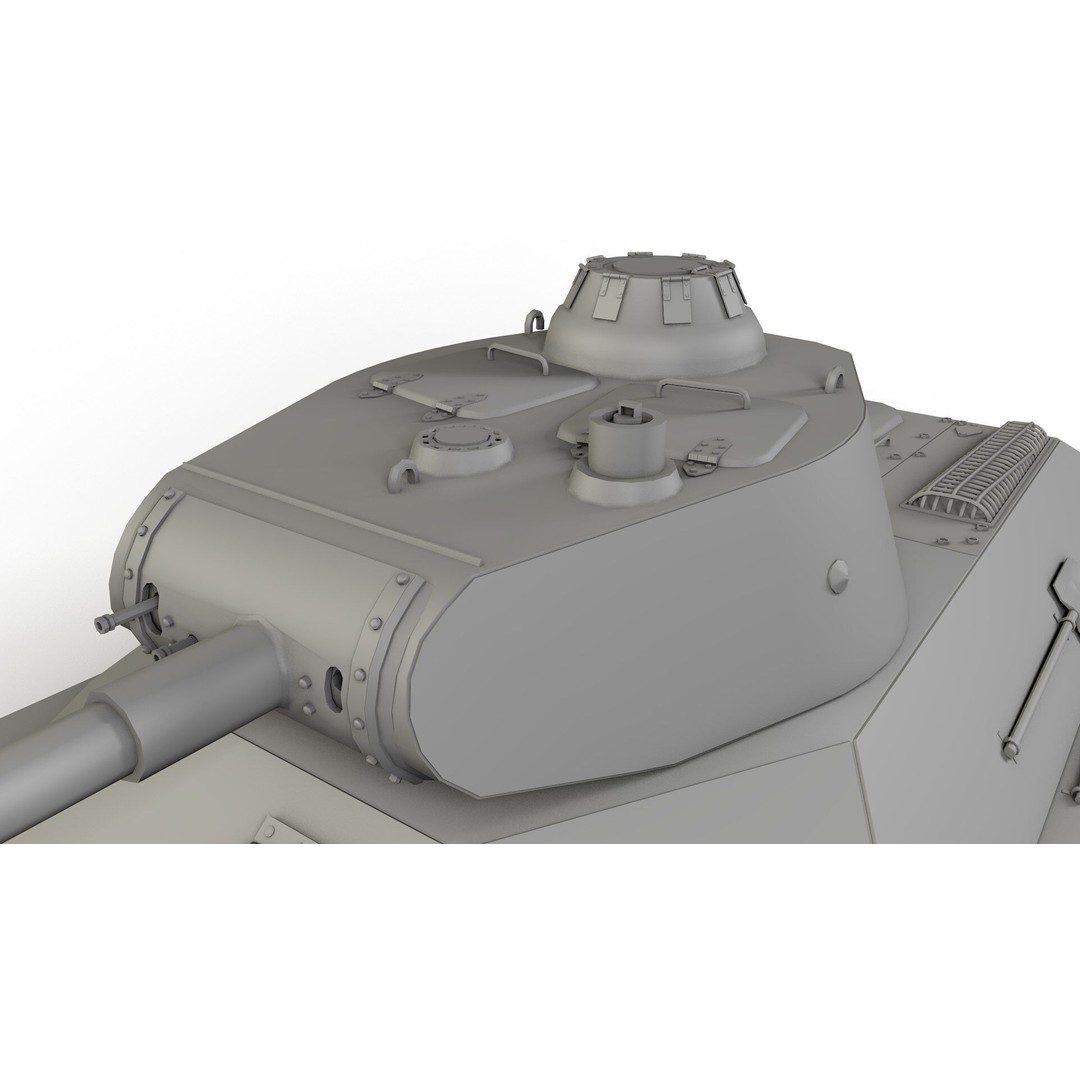 T-50 Soviet Light Tank 3D Model – Low Poly Game Asset, FBX - View 4