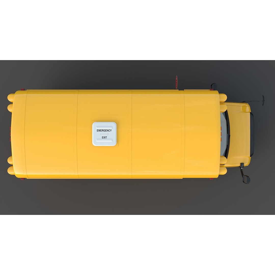 School Bus Type A 3D Model – Low Poly Game Asset, FBX, PBR - View 19
