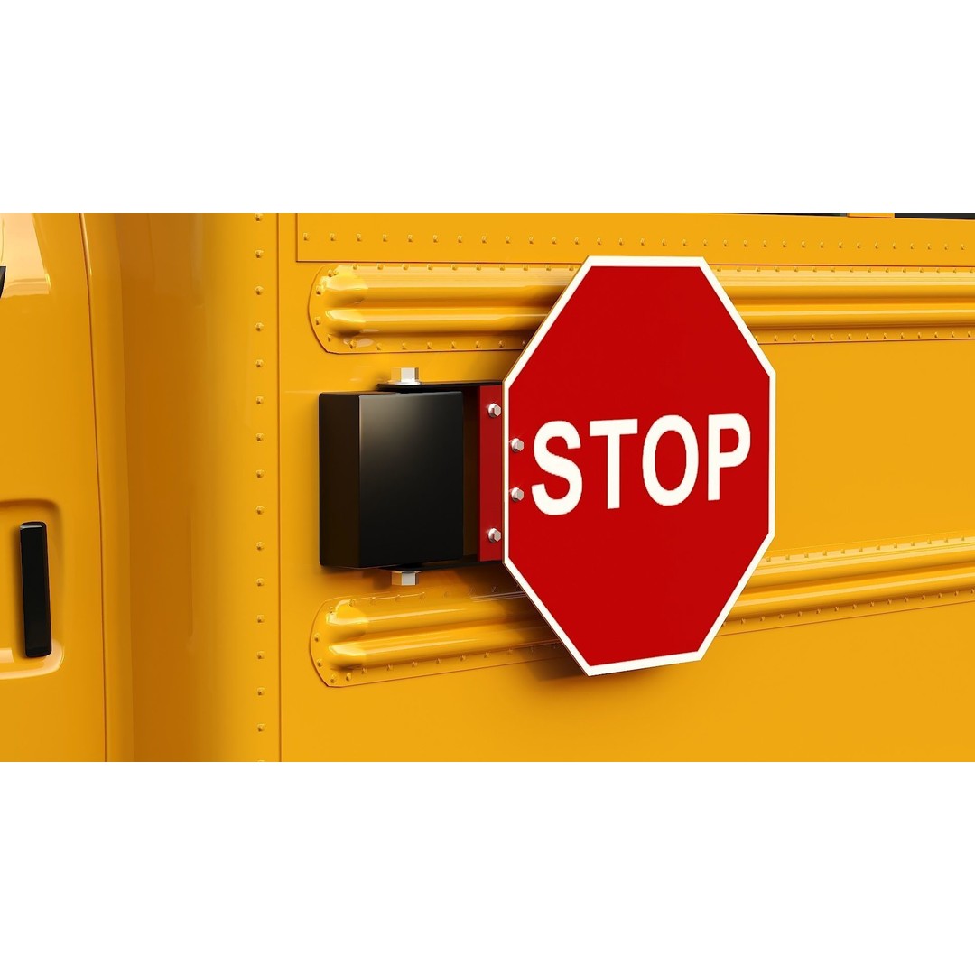 School Bus Type A 3D Model – Low Poly Game Asset, FBX, PBR - View 20