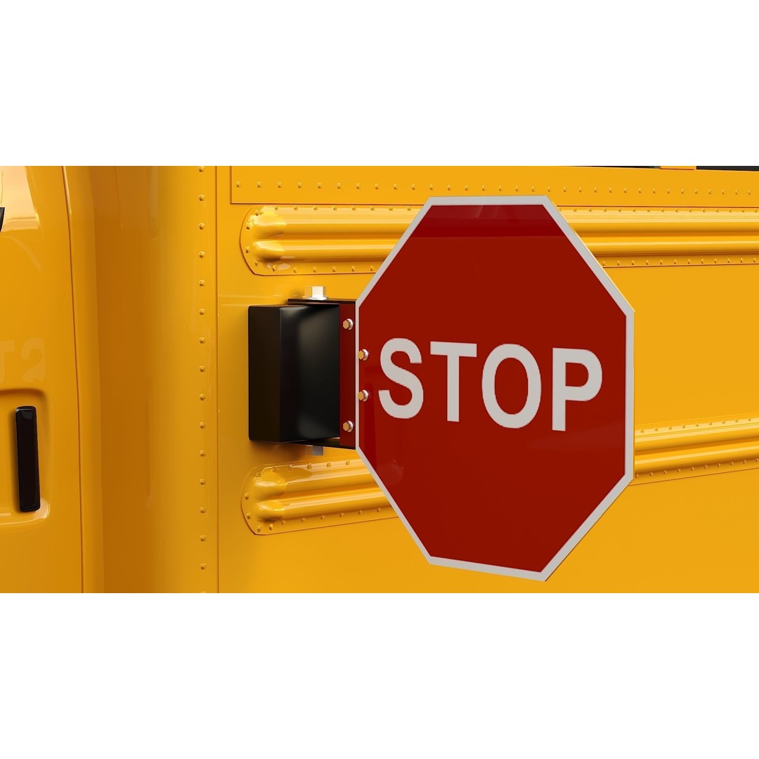 School Bus Type A 3D Model – Low Poly Game Asset, FBX, PBR - View 21