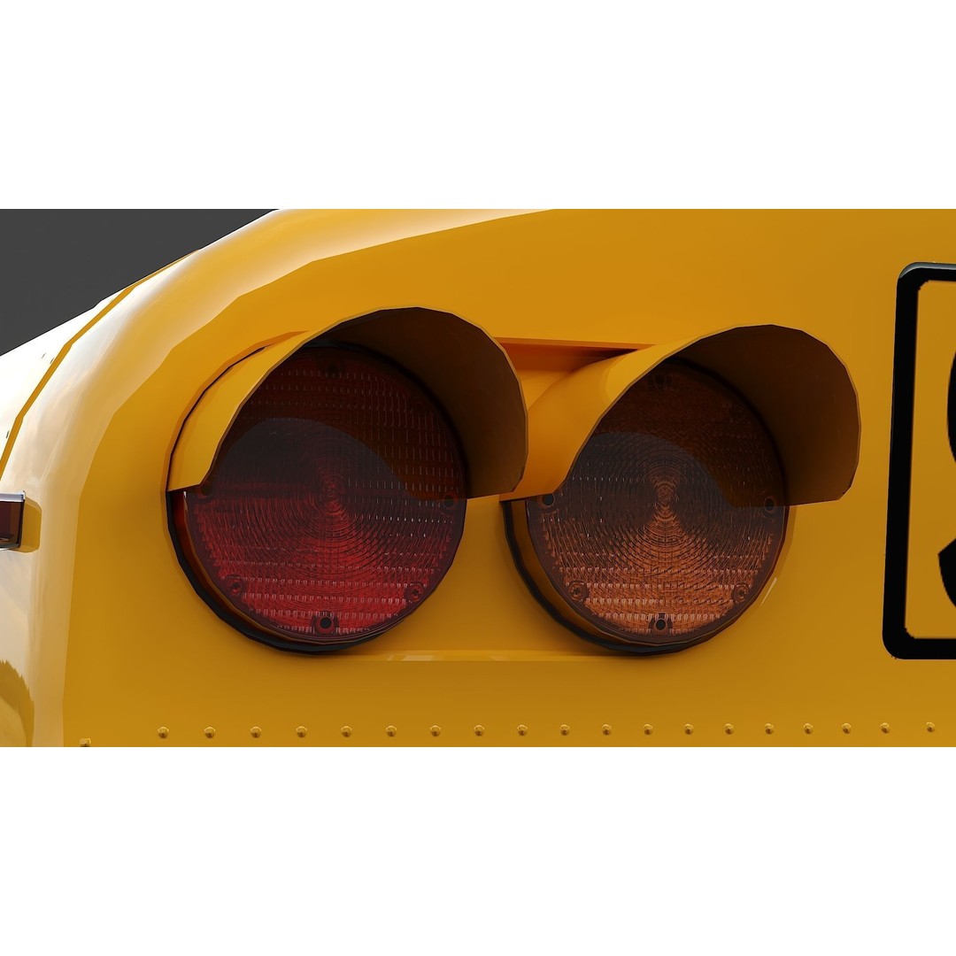 School Bus Type A 3D Model – Low Poly Game Asset, FBX, PBR - View 22