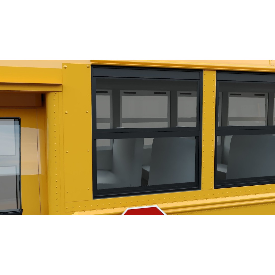 School Bus Type A 3D Model – Low Poly Game Asset, FBX, PBR - View 23