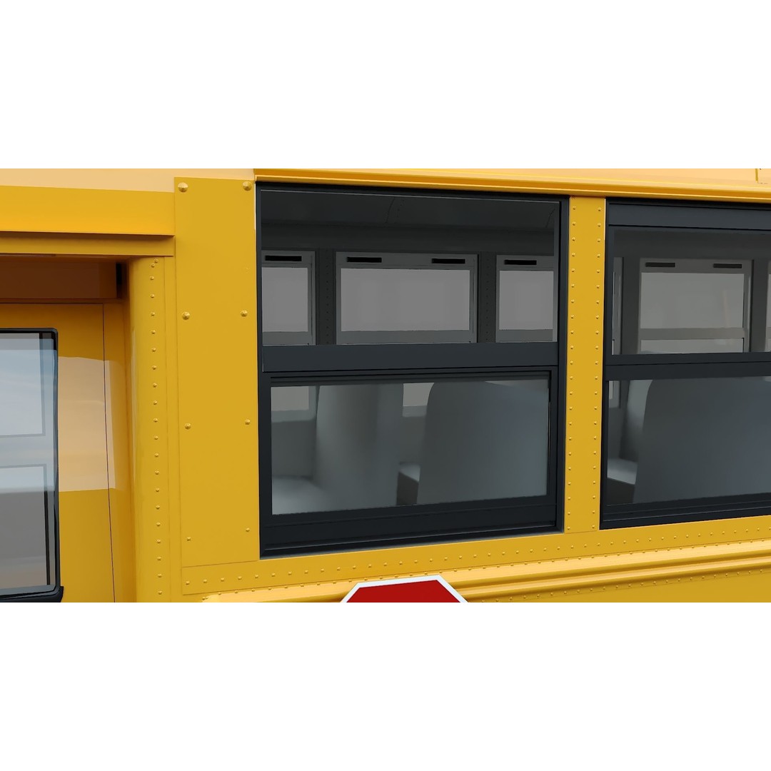 School Bus Type A 3D Model – Low Poly Game Asset, FBX, PBR - View 24