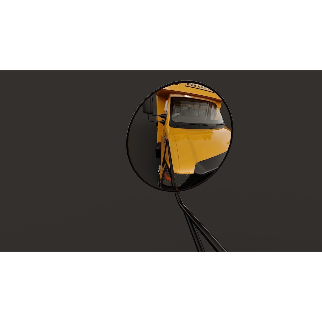 School Bus Type A 3D Model – Low Poly Game Asset, FBX, PBR - View 28