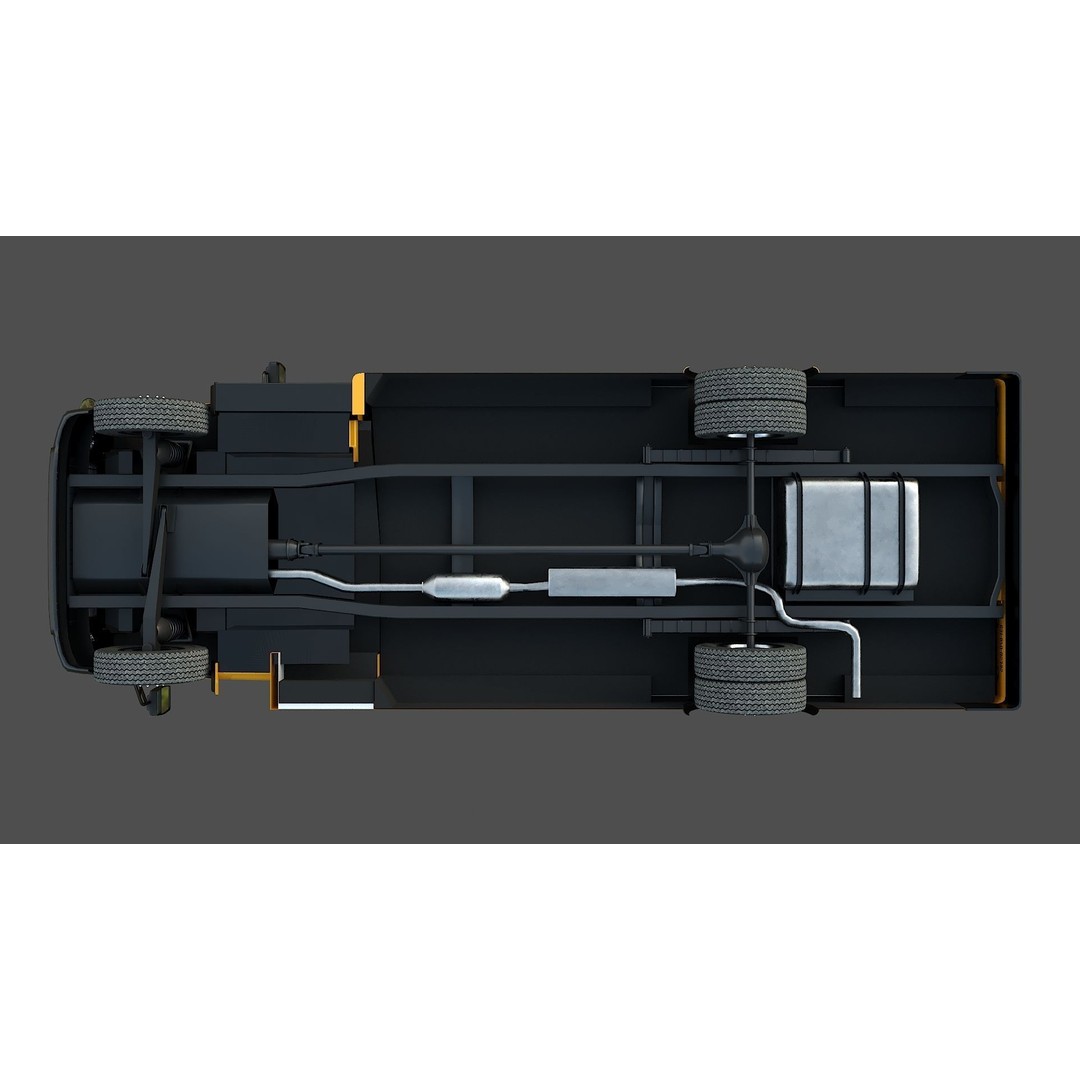 School Bus Type A 3D Model – Low Poly Game Asset, FBX, PBR - View 29