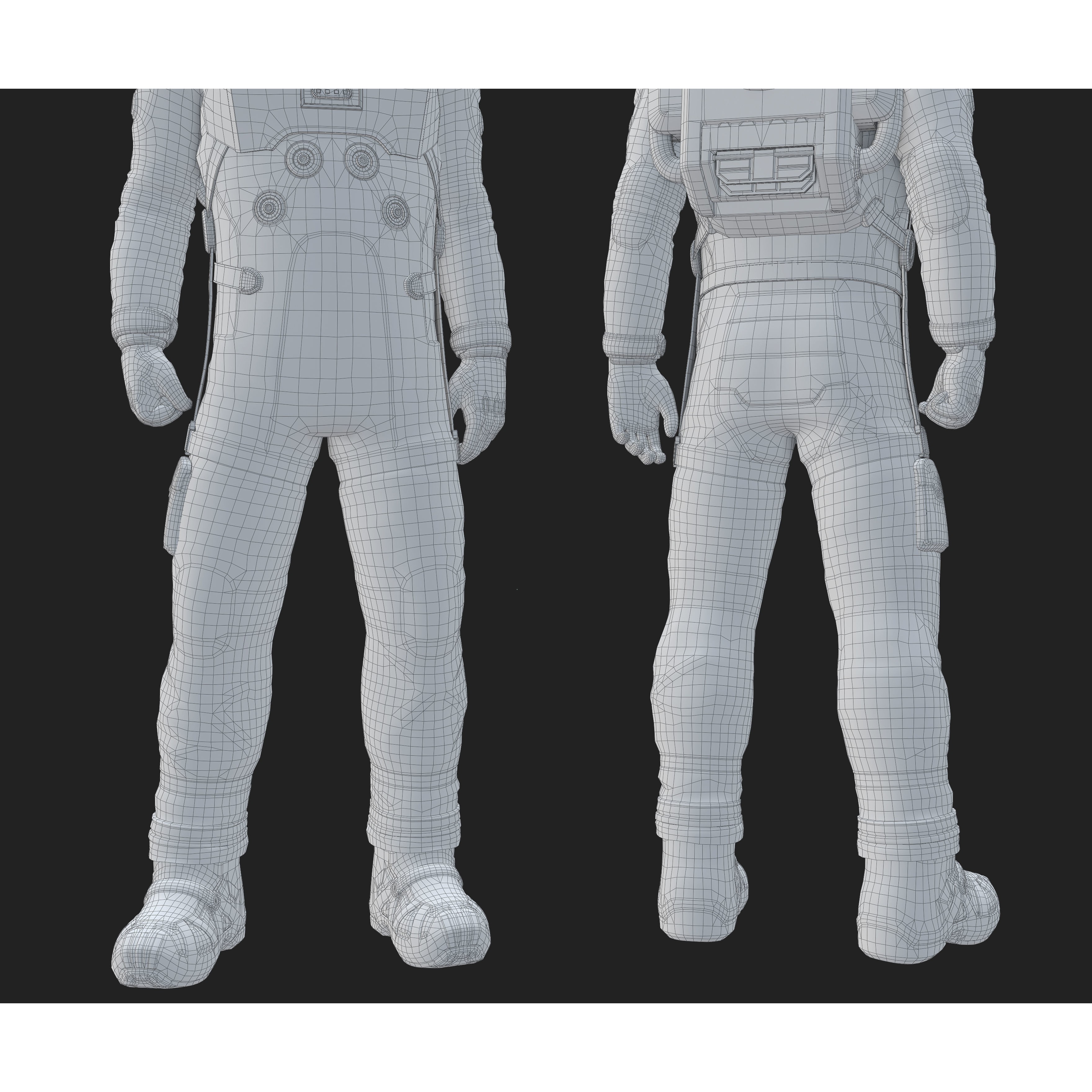 Sci-Fi Astronaut - Low-Poly Game-Ready 3D Model