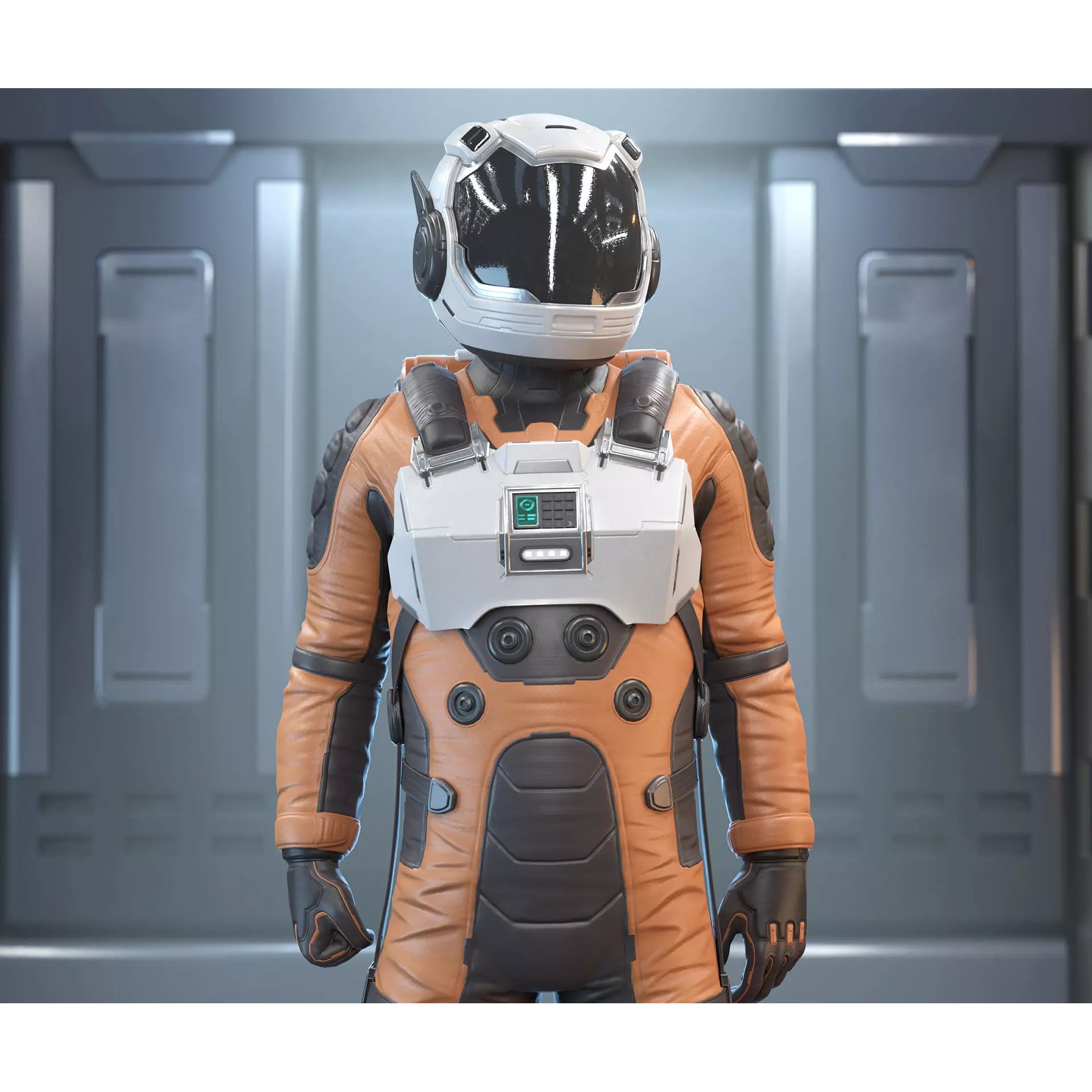 Sci-Fi Astronaut - Low-Poly Game-Ready 3D Model - View 2