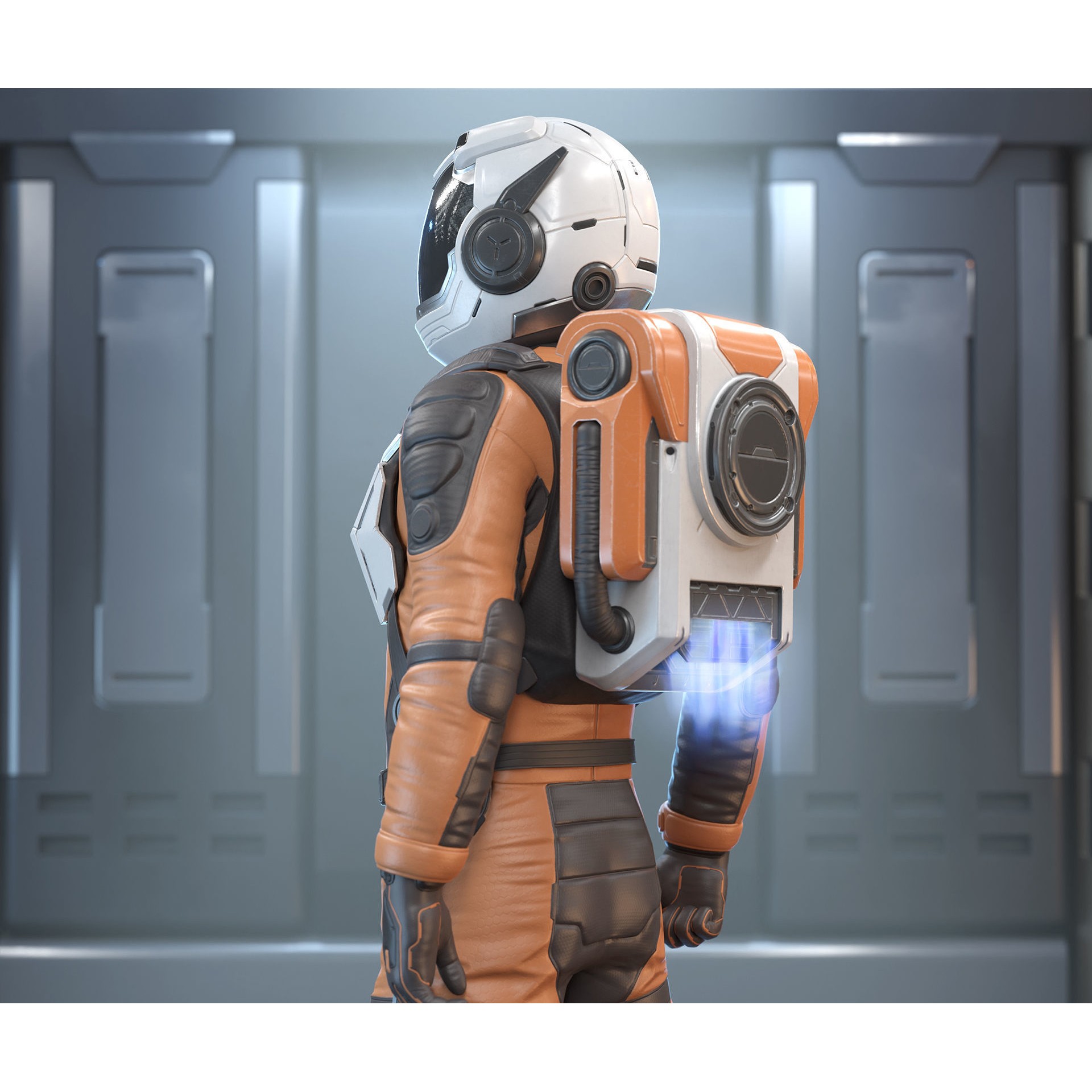 Sci-Fi Astronaut - Low-Poly Game-Ready 3D Model - View 6