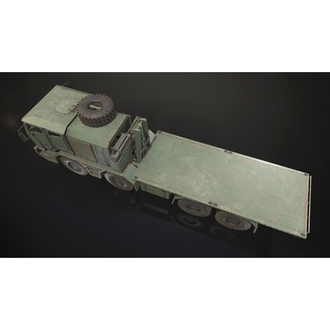 Heavy Military Truck 3D Model – Low Poly Game Ready Vehicle, FBX - View 14
