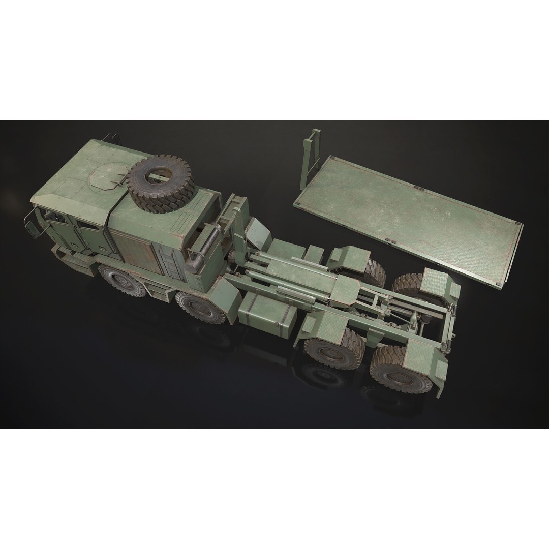 Heavy Military Truck 3D Model – Low Poly Game Ready Vehicle, FBX - View 16