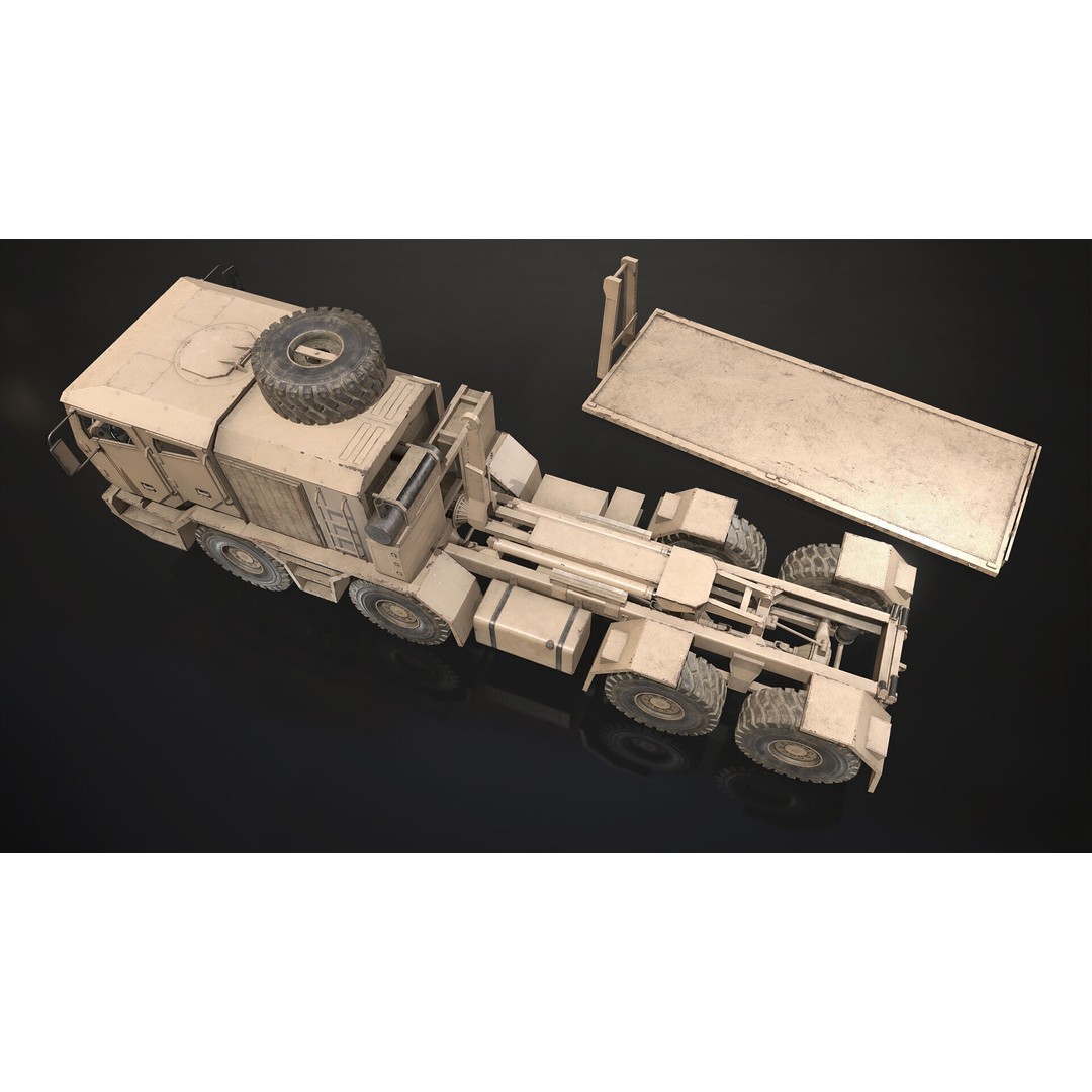 Heavy Military Truck 3D Model – Low Poly Game Ready Vehicle, FBX - View 17