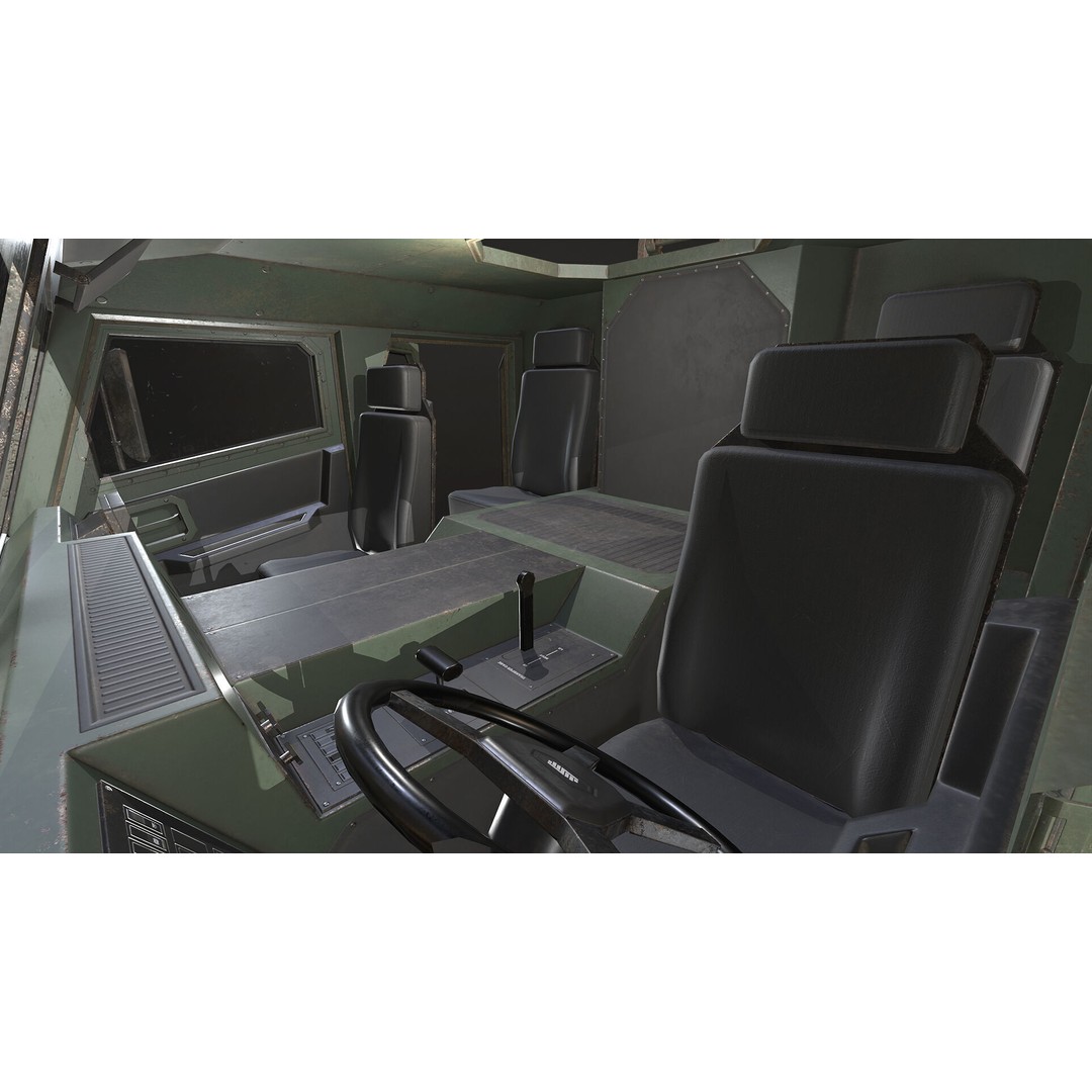 Heavy Military Truck 3D Model – Low Poly Game Ready Vehicle, FBX - View 28