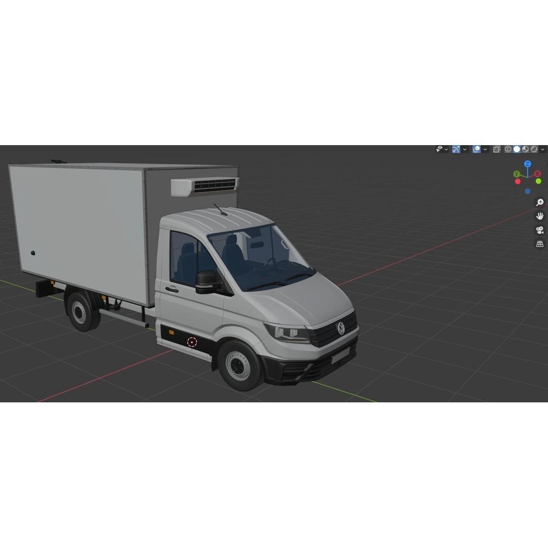 VW Crafter 2 Refrigerated 3D Model – Detailed Truck Asset, FBX, OBJ