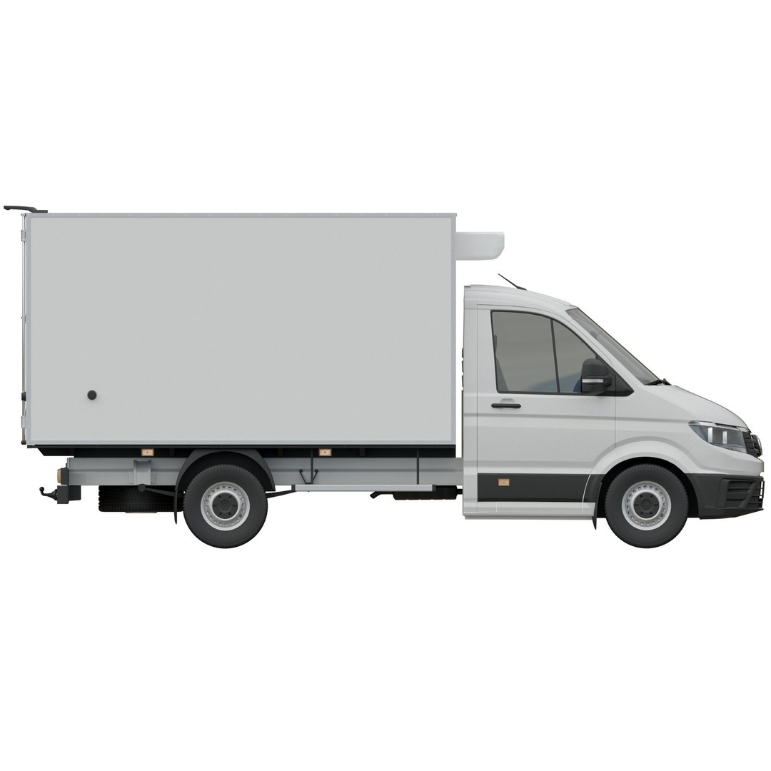 VW Crafter 2 Refrigerated 3D Model – Detailed Truck Asset, FBX, OBJ - View 10
