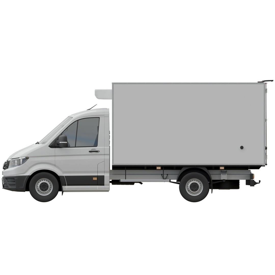 VW Crafter 2 Refrigerated 3D Model – Detailed Truck Asset, FBX, OBJ - View 11