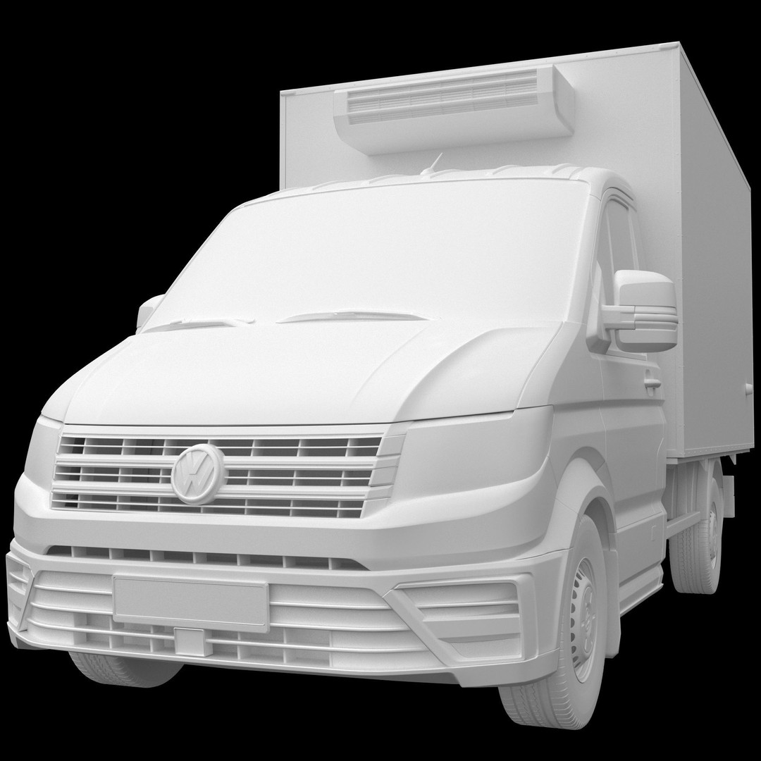 VW Crafter 2 Refrigerated 3D Model – Detailed Truck Asset, FBX, OBJ - View 13