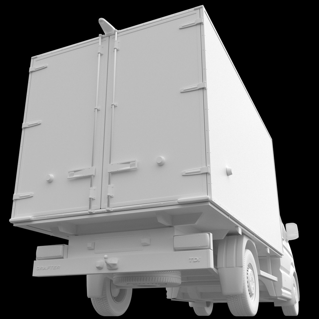 VW Crafter 2 Refrigerated 3D Model – Detailed Truck Asset, FBX, OBJ - View 14
