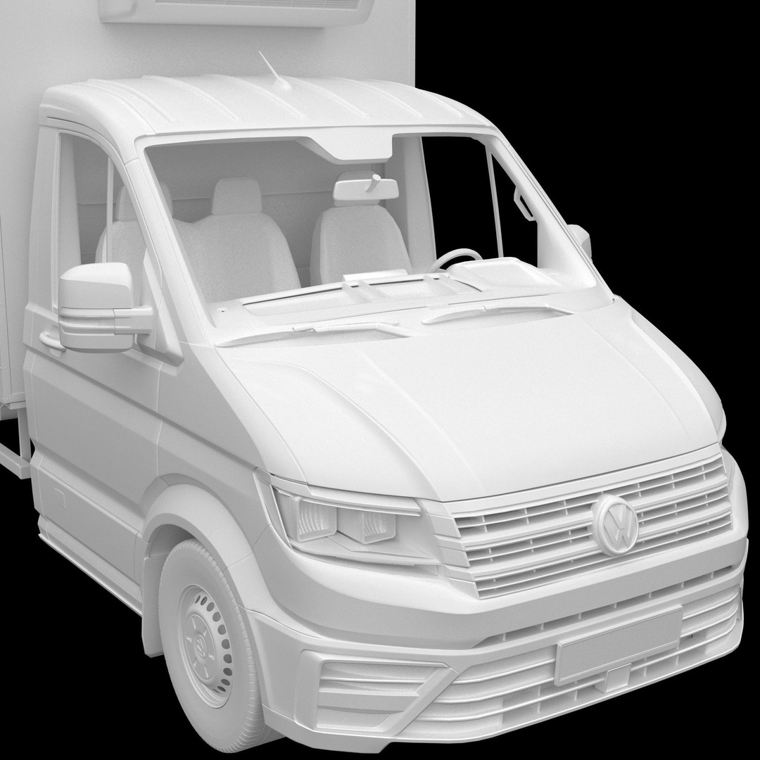 VW Crafter 2 Refrigerated 3D Model – Detailed Truck Asset, FBX, OBJ - View 15