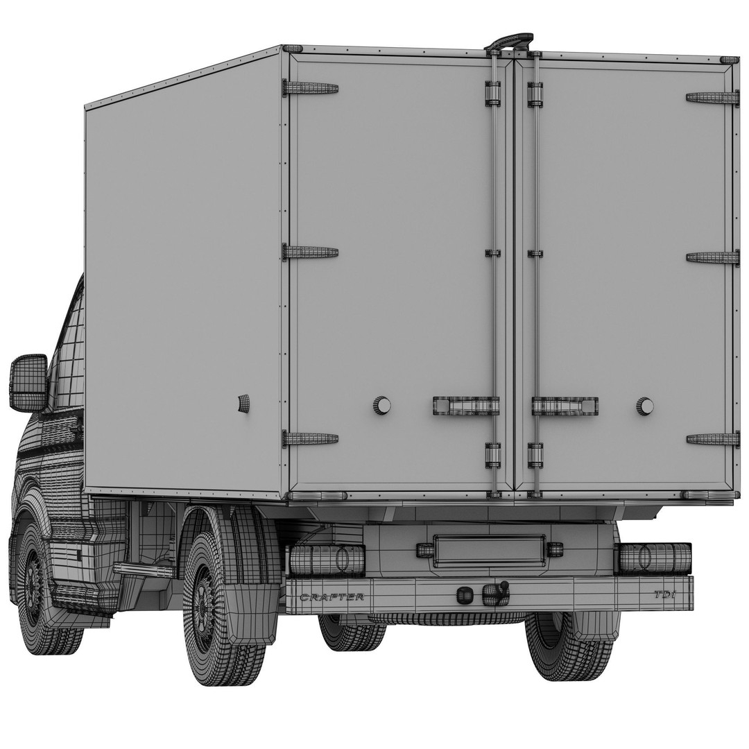 VW Crafter 2 Refrigerated 3D Model – Detailed Truck Asset, FBX, OBJ - View 17