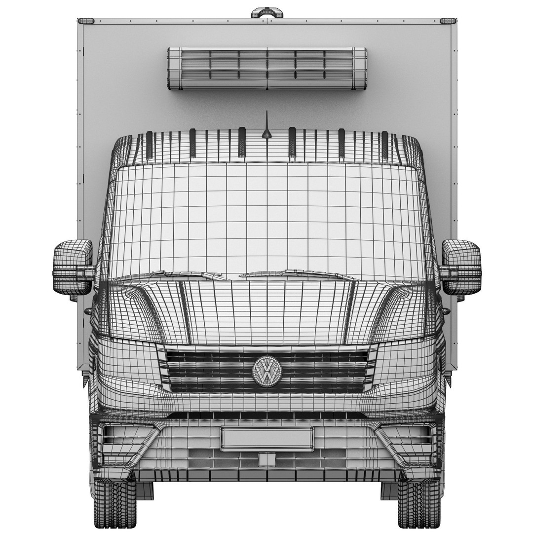 VW Crafter 2 Refrigerated 3D Model – Detailed Truck Asset, FBX, OBJ - View 21