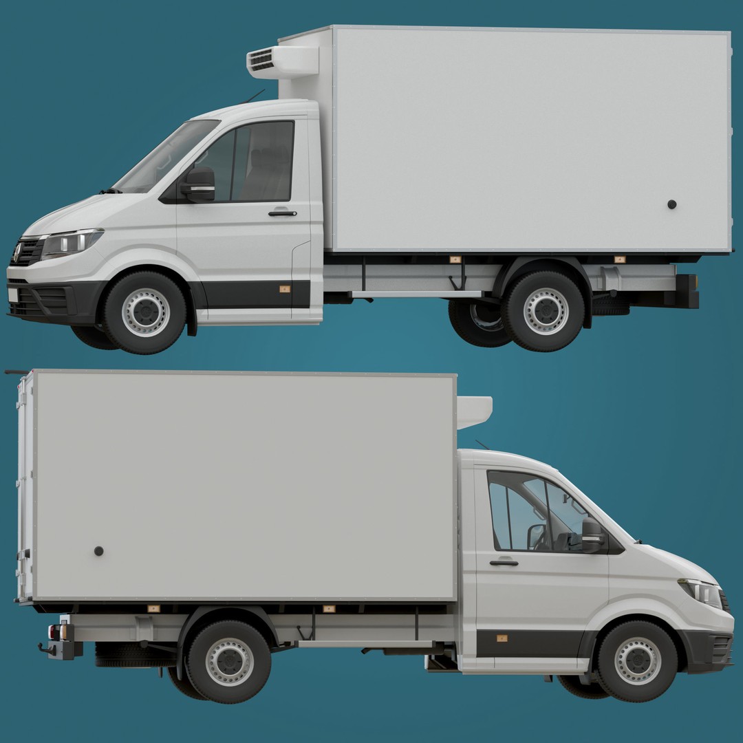 VW Crafter 2 Refrigerated 3D Model – Detailed Truck Asset, FBX, OBJ - View 24