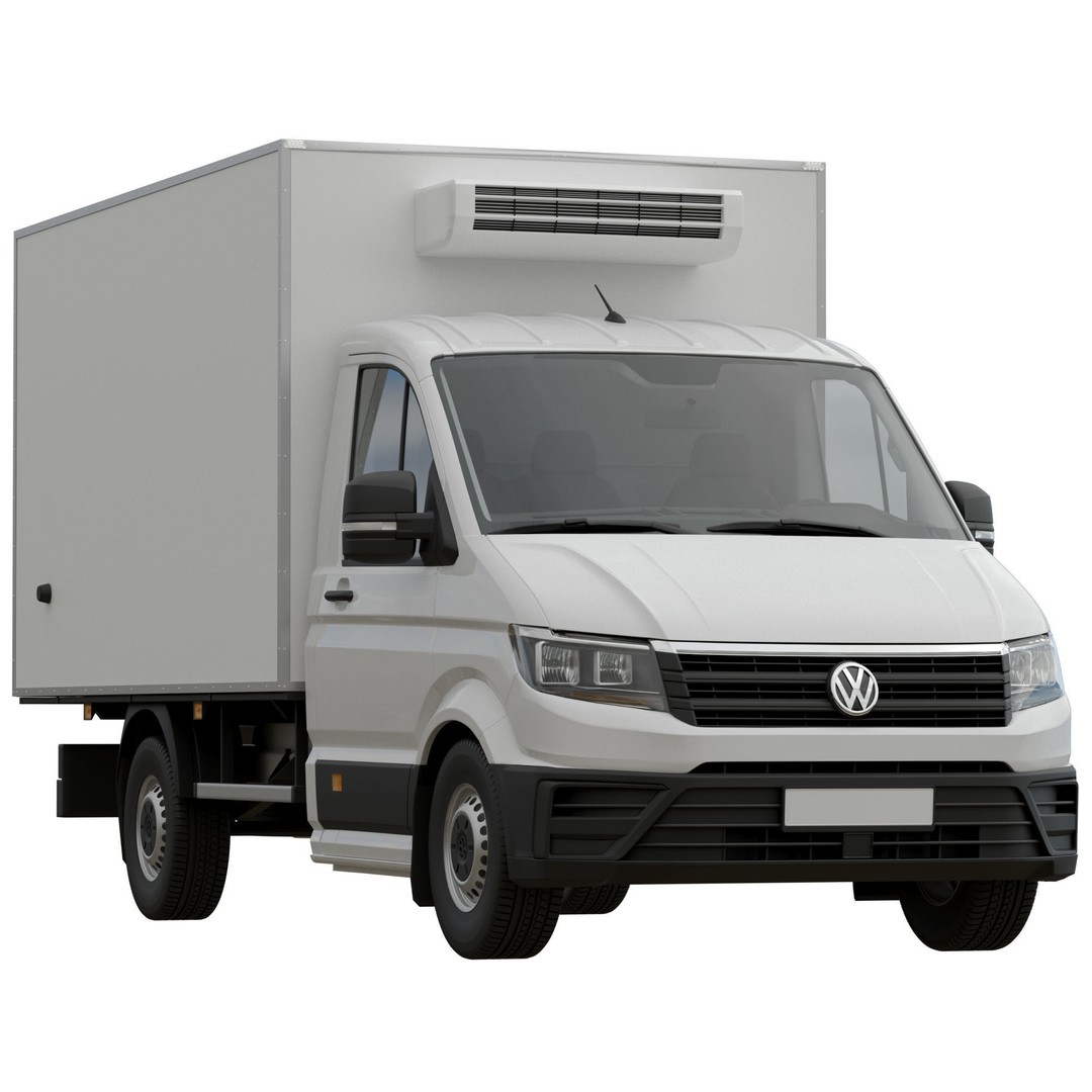 VW Crafter 2 Refrigerated 3D Model – Detailed Truck Asset, FBX, OBJ - View 3