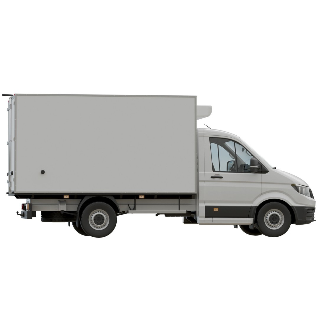 VW Crafter 2 Refrigerated 3D Model – Detailed Truck Asset, FBX, OBJ - View 4